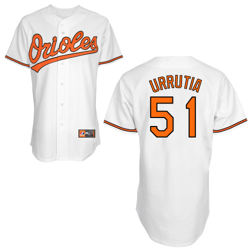 Henry Urrutia #51 MLB Jersey-Baltimore Orioles Men's Authentic Home White Cool Base Baseball Jersey